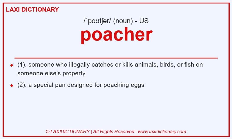 Definition poacher in American English