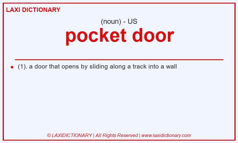 Definition pocket door in American English