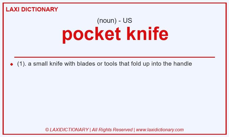 Definition pocket knife in American English
