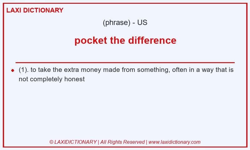 Definition pocket the difference in American English