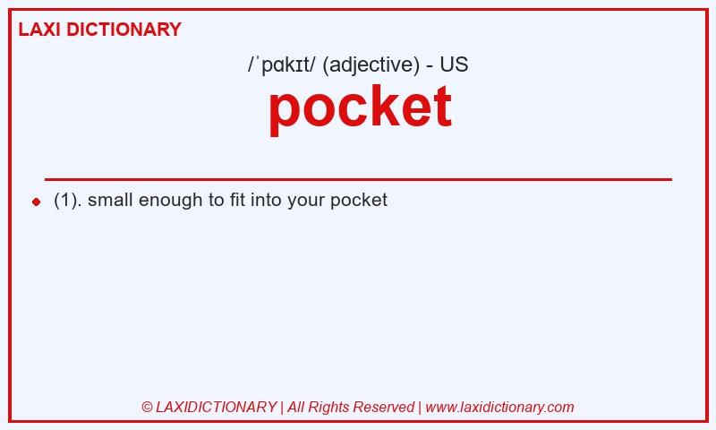 Definition pocket in American English