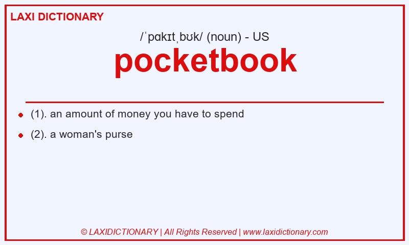 Definition pocketbook in American English
