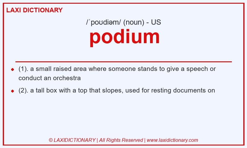 Definition podium in American English