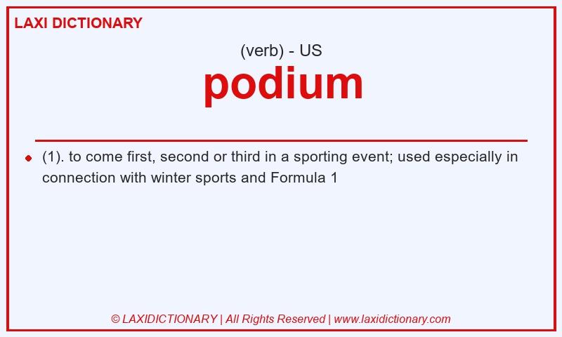 Definition podium in American English