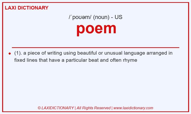Definition poem in American English