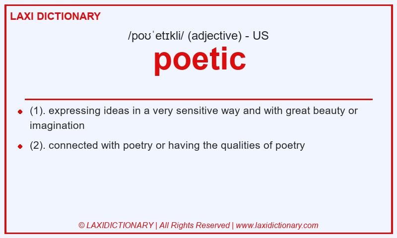 Definition poetic in American English