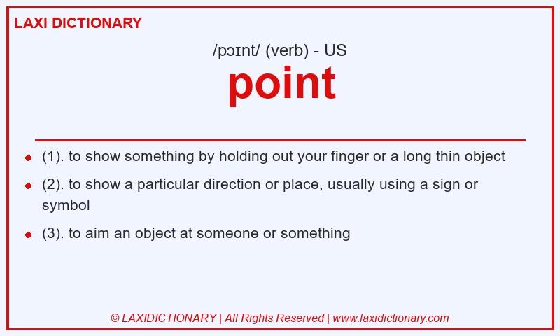 Definition point in American English