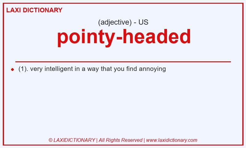 Definition pointy-headed in American English