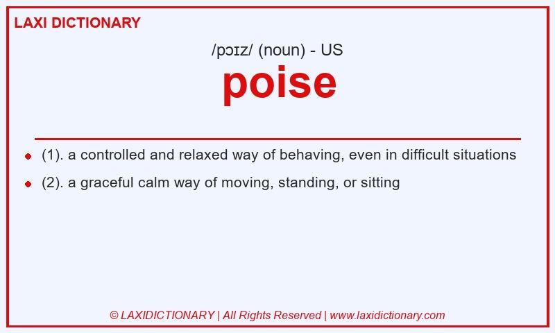 Definition poise in American English
