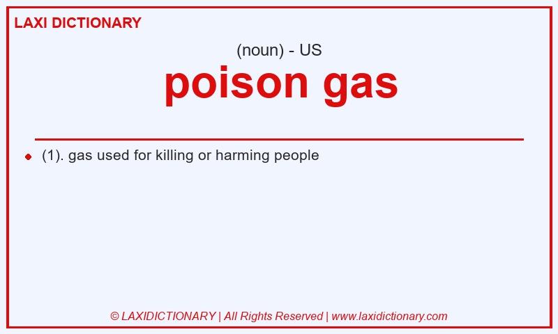 Definition poison gas in American English