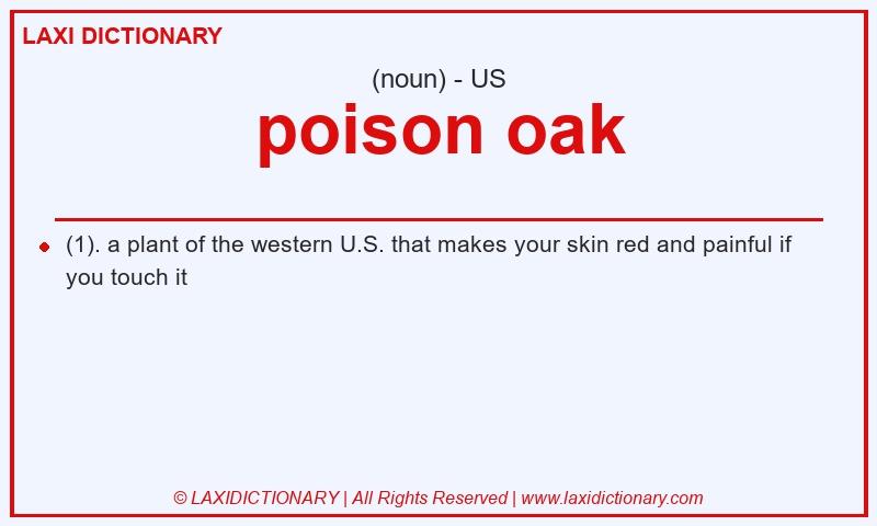 Definition poison oak in American English