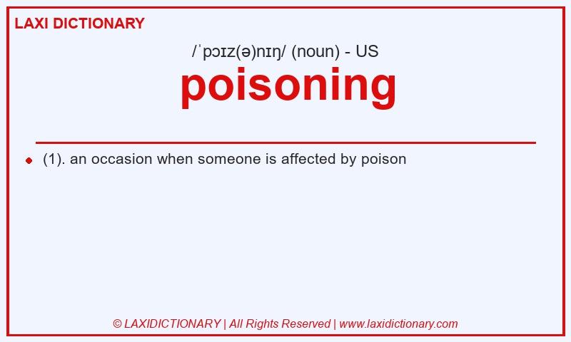 Definition poisoning in American English