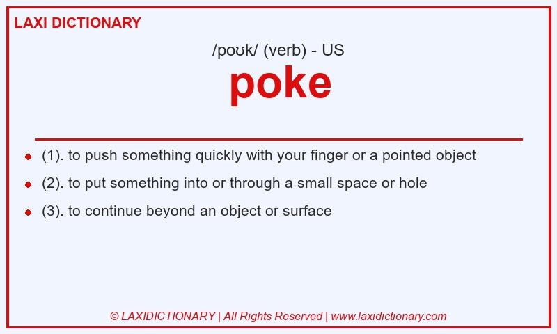 Definition poke in American English