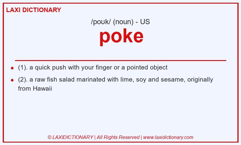 Definition poke in American English