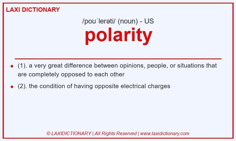 Definition polarity in American English