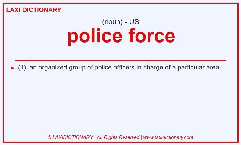 Definition police force in American English