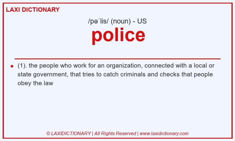 Definition police in American English