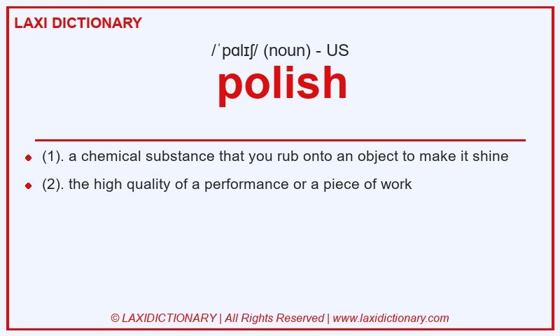 Definition polish in American English
