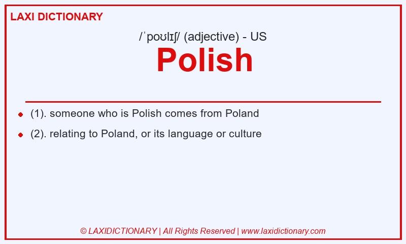 Definition Polish in American English