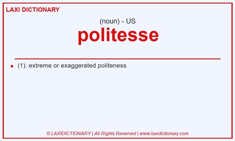 Definition politesse in American English