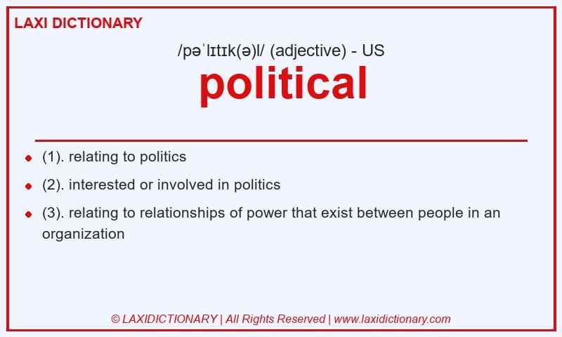 Definition political in American English