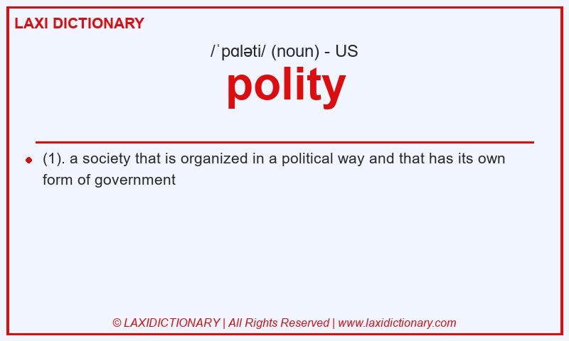 Definition polity in American English