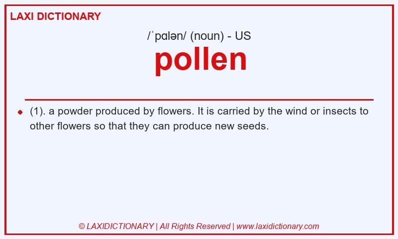 Definition pollen in American English