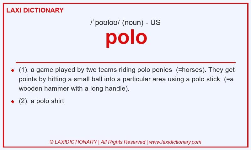 Definition polo in American English
