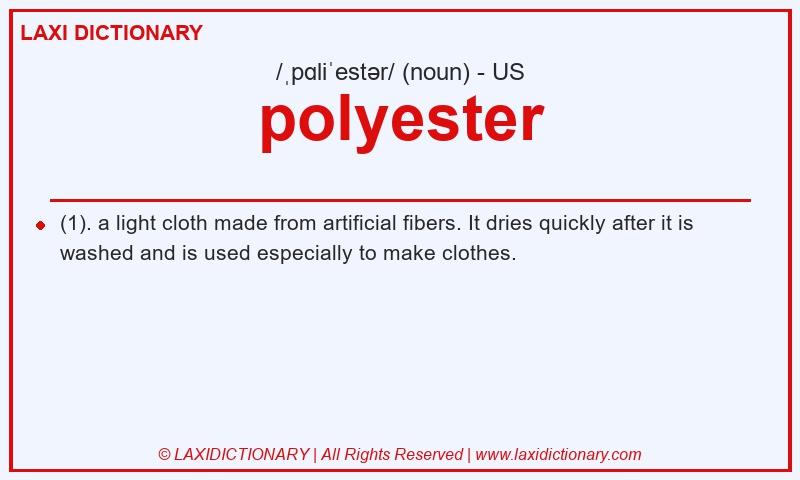 Definition polyester in American English
