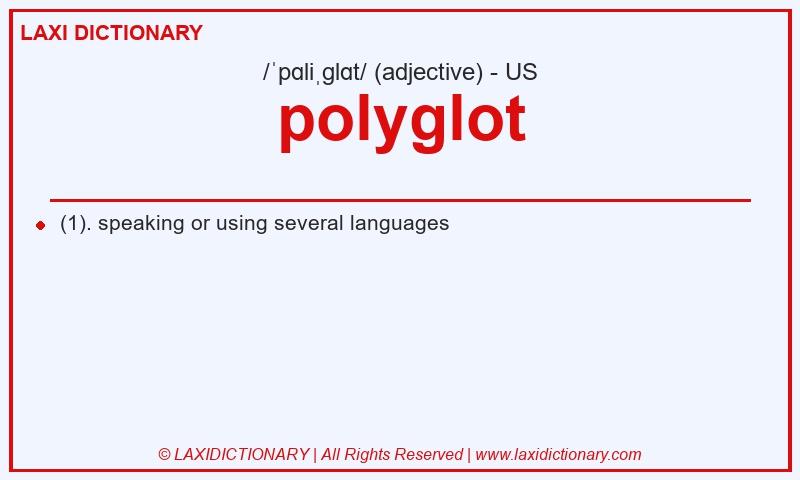Definition polyglot in American English