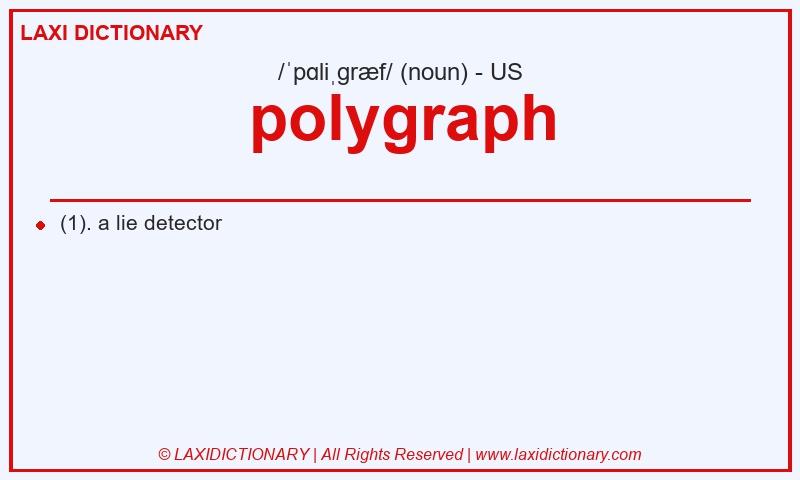 Definition polygraph in American English