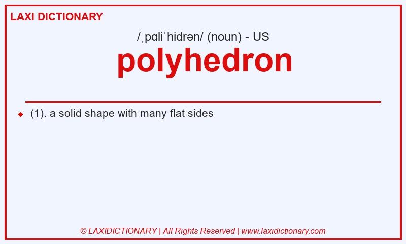 Definition polyhedron in American English