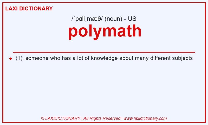 Definition polymath in American English