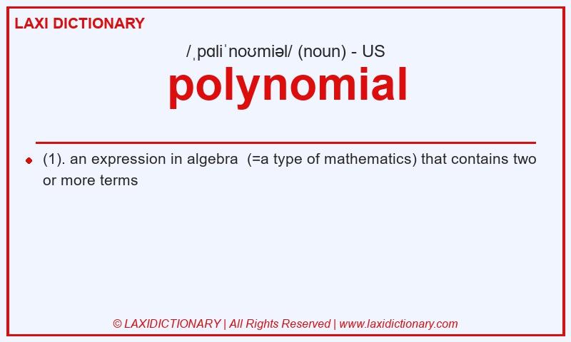 Definition polynomial in American English