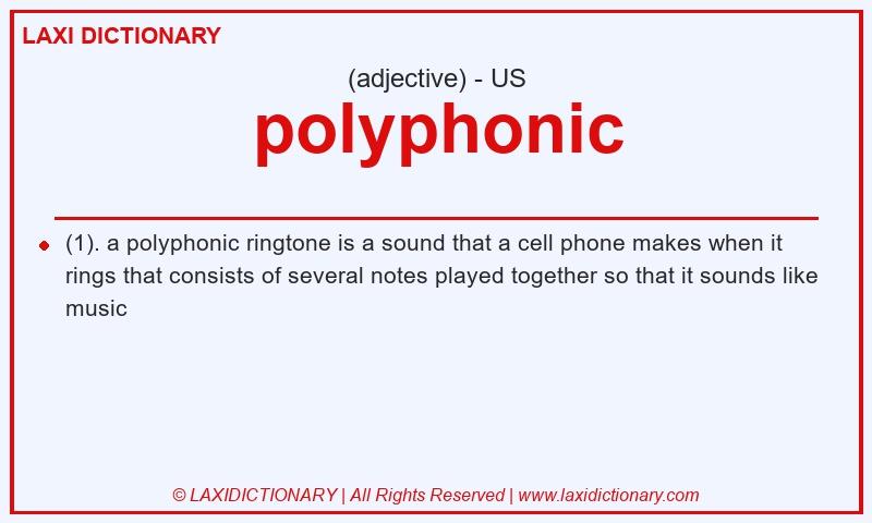 Definition polyphonic in American English