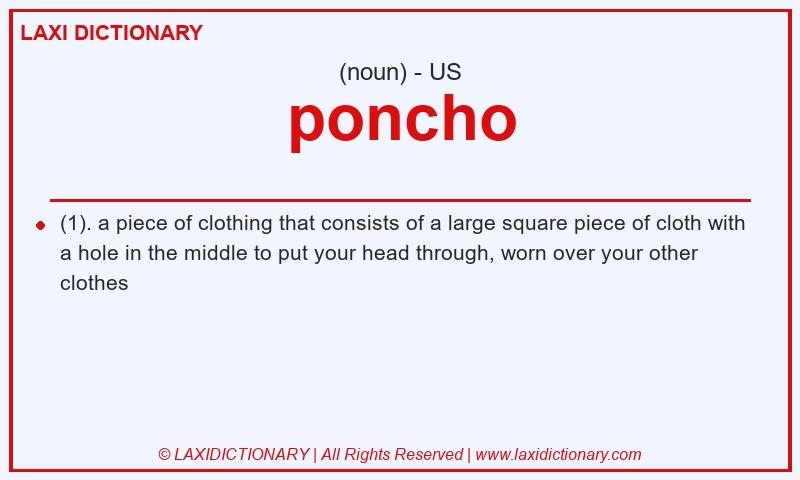 Definition poncho in American English
