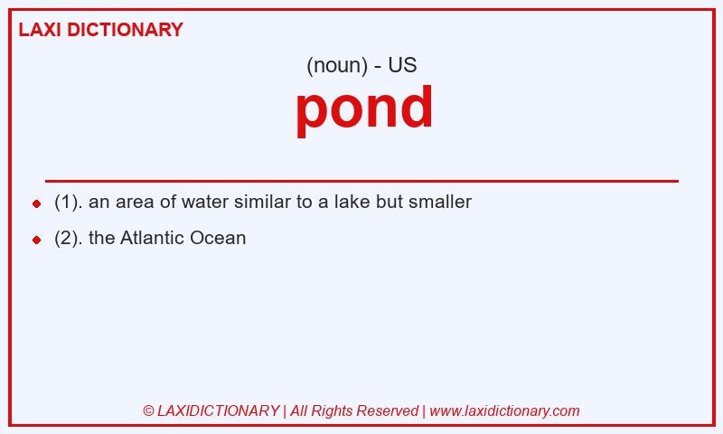 Definition pond in American English