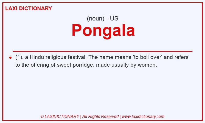 Definition Pongala in American English