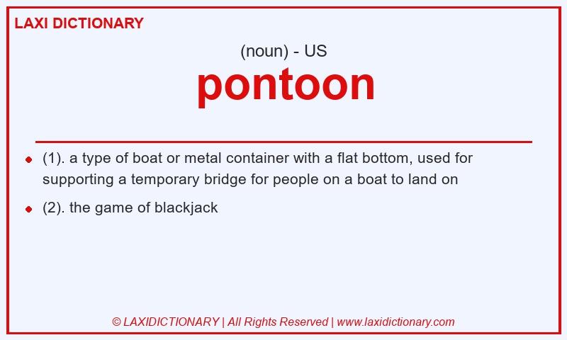 Definition pontoon in American English
