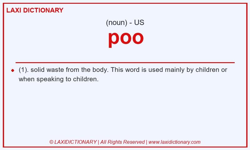 Definition poo in American English