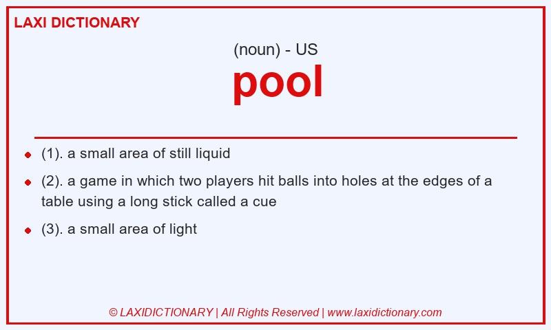 Definition pool in American English
