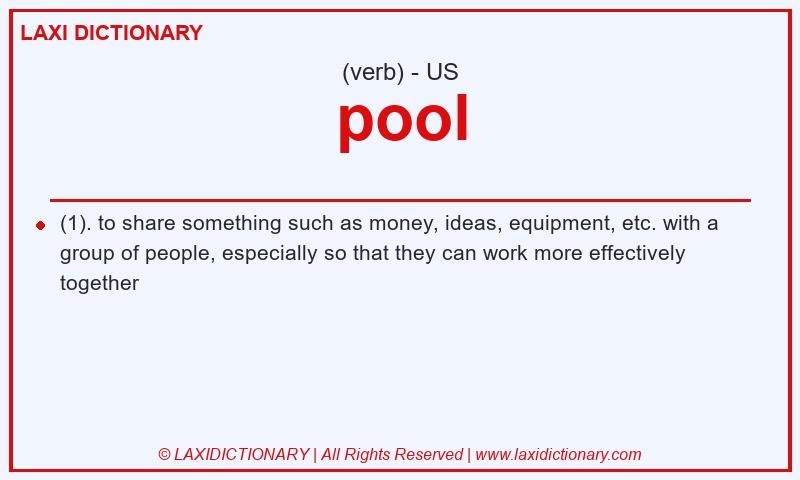 Definition pool in American English