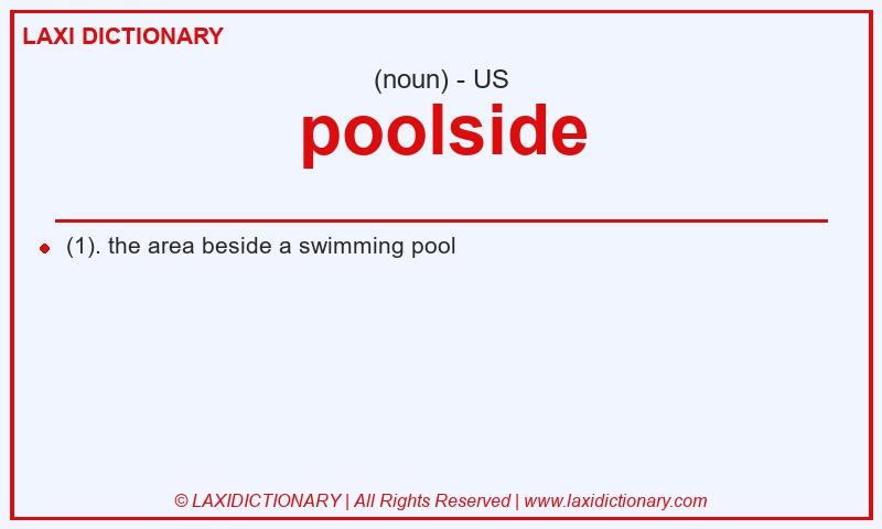 Definition poolside in American English