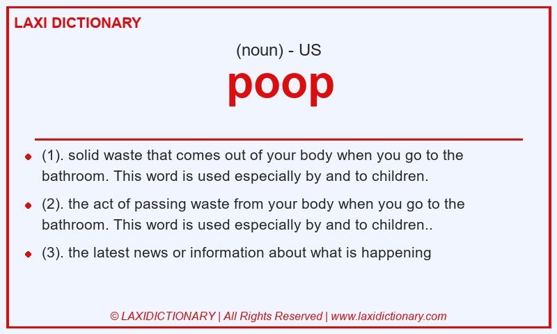 Definition poop in American English