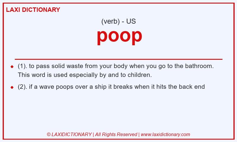 Definition poop in American English