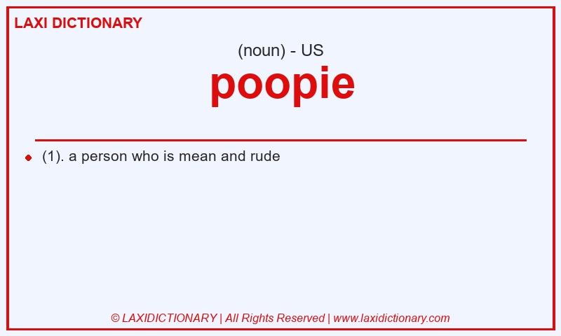 Definition poopie in American English
