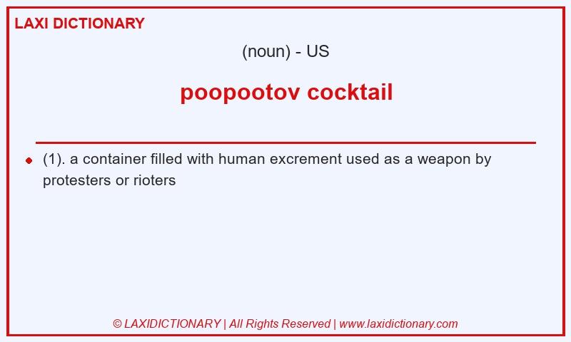 Definition poopootov cocktail in American English
