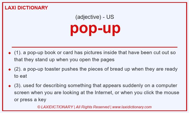 Definition pop-up in American English