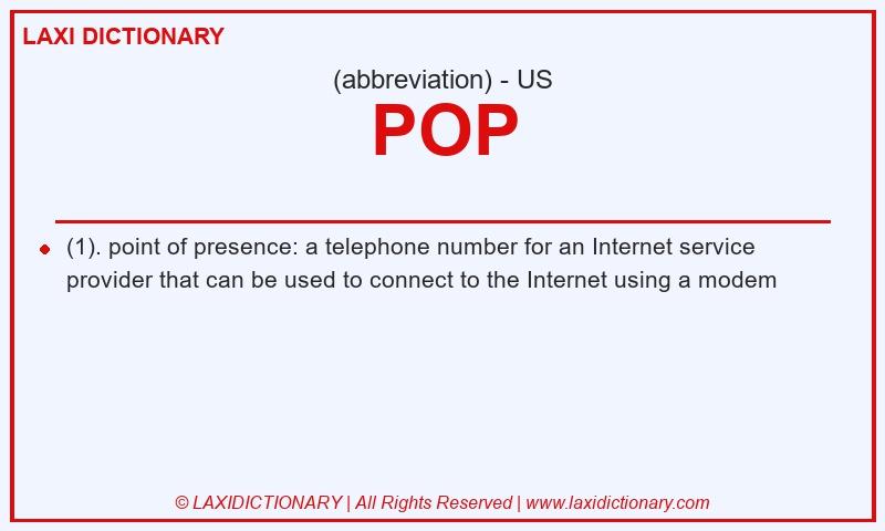 Definition POP in American English