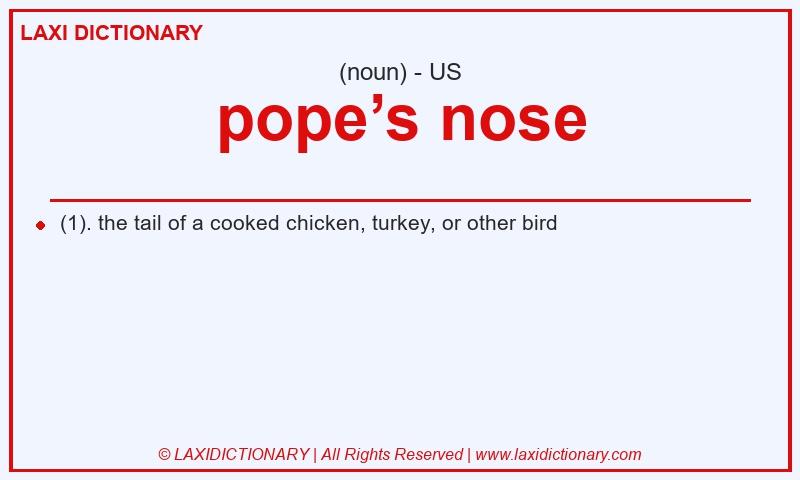 Definition pope’s nose in American English